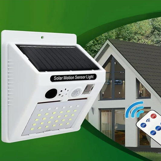 Solar Security Alarm Lamp with Motion Sensor & Remote Control
