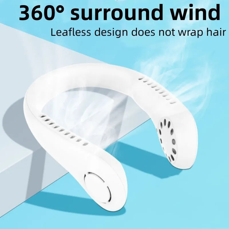 USB Rechargeable Neck Fan | 3 Modes Fan Speed