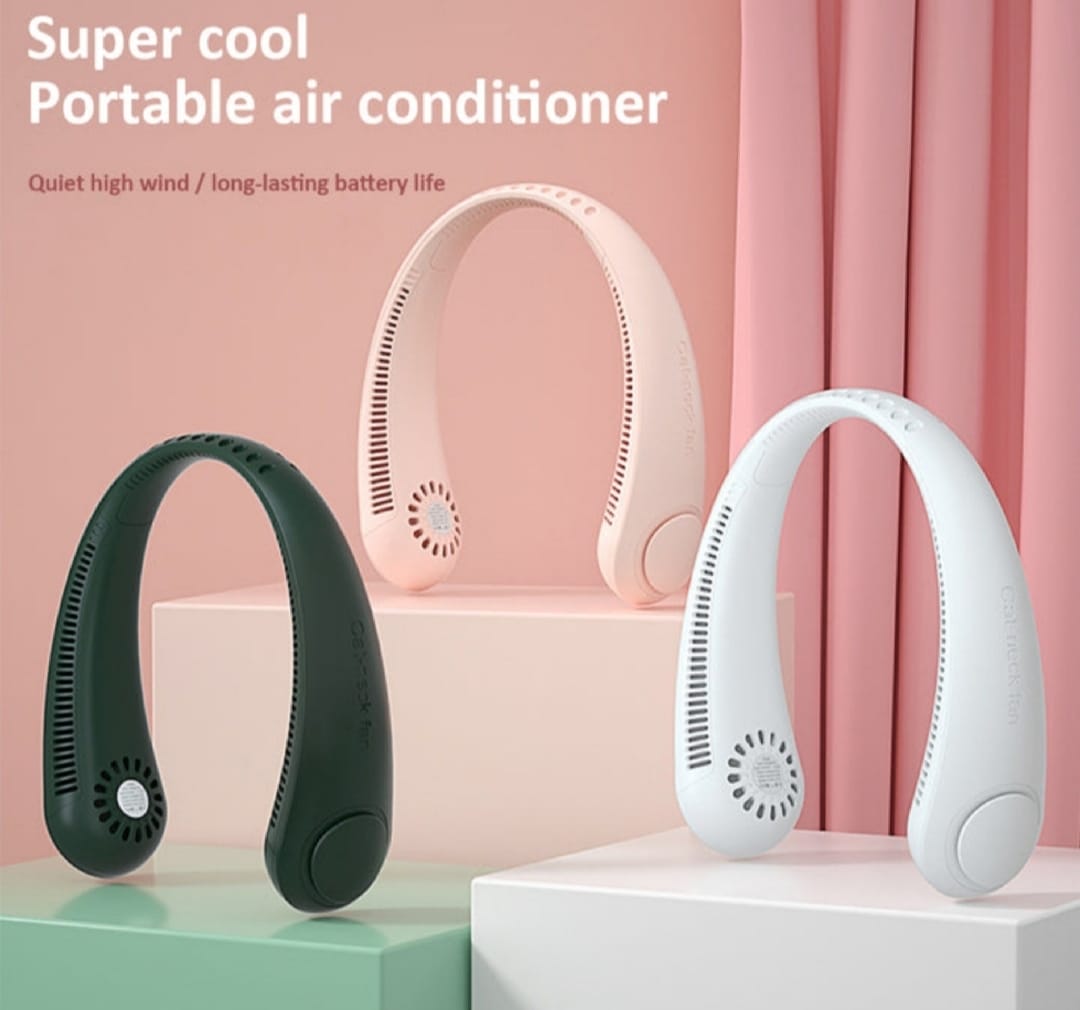 USB Rechargeable Neck Fan | 3 Modes Fan Speed